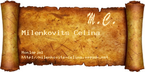 Milenkovits Celina névjegykártya
